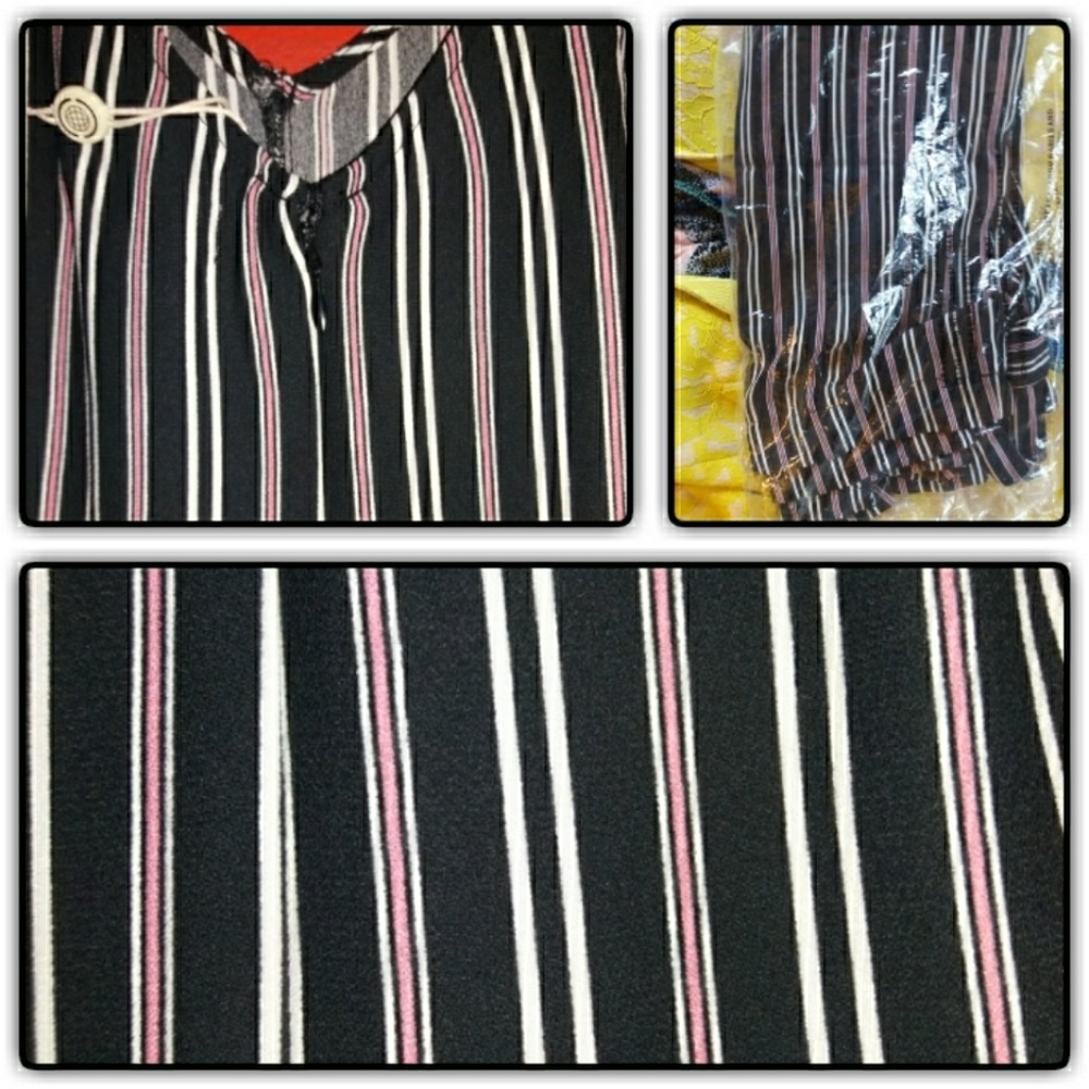 NWT Max Studio Stripe Crepe Jumpsuit XL - Picture 4 of 5